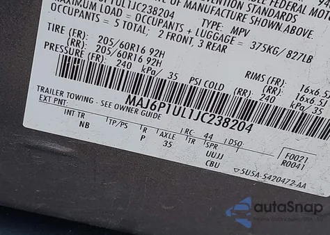 2018 Ford Ecosport Se from USA, damaged, VIN MAJ6P1UL1JC238204